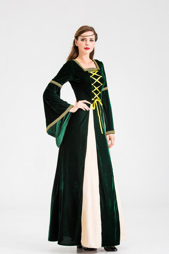 Damen historisches Märchenkleid mit langen Armen und dekorativer Schnürung EB
