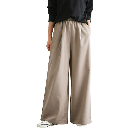 Damen Weite Sommerhose mit modischem Schnitt und hohem Bund EB