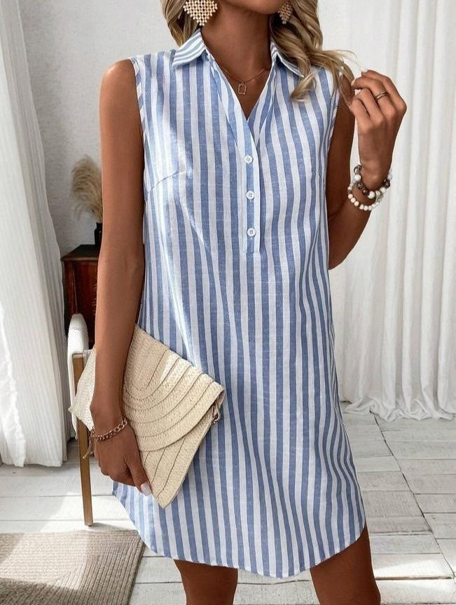Damen Kurzarmbluse im eleganten Streifenlook EB
