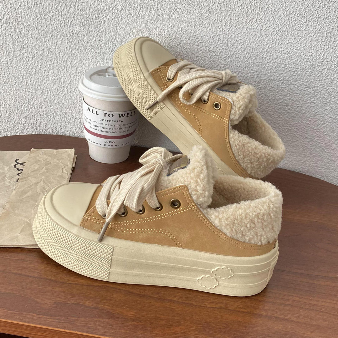 Damen Bequeme Sneakers mit kuscheligem Innenfutter und strapazierfähiger Sohle EB