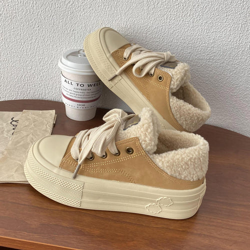 Damen Bequeme Sneakers mit kuscheligem Innenfutter und strapazierfähiger Sohle EB