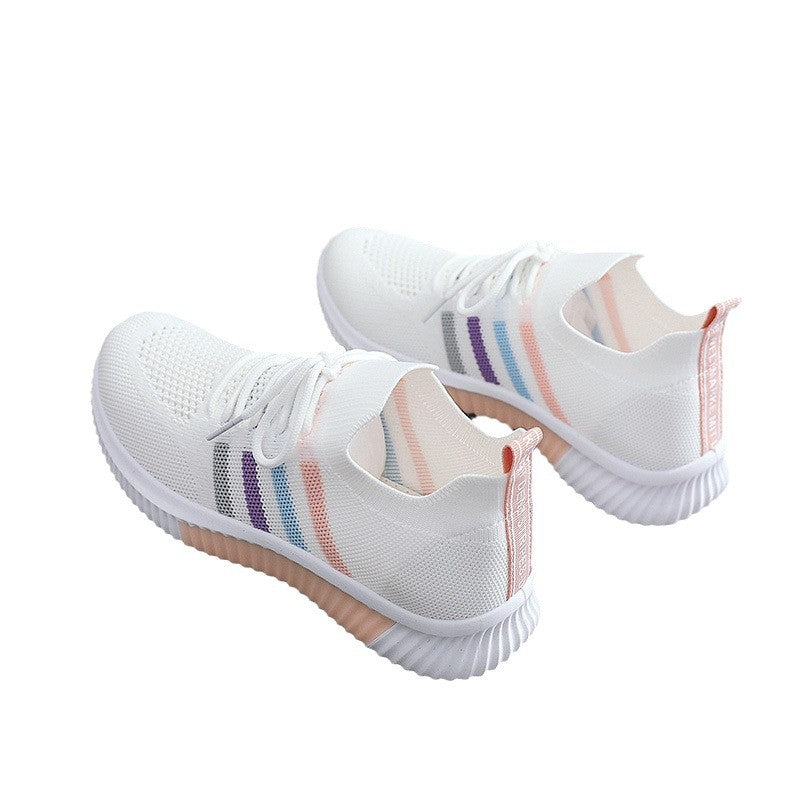 Damen Leichte Freizeit-Sneaker mit atmungsaktiver Mesh-Oberfläche und flexibler Laufsohle EB
