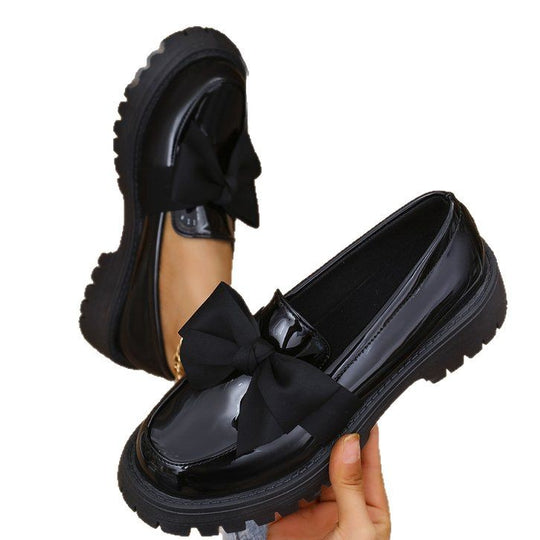 Damen modische Ballerinas mit großen Schleifen EB