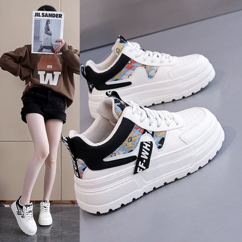 Damen modische Chunky Sneakers mit auffälligem Grafikdesign EB