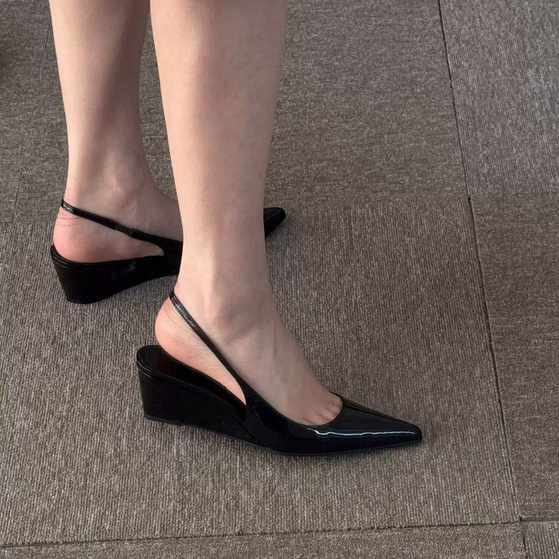 Damen elegante Slingback-Wedges EB