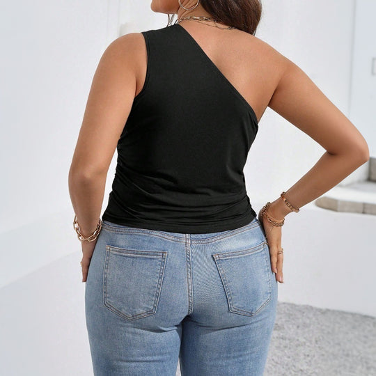 Damen asymmetrisches Top mit lässigem Schnitt EB