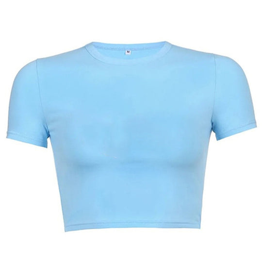 Damen Figurbetontes Crop-Top EB