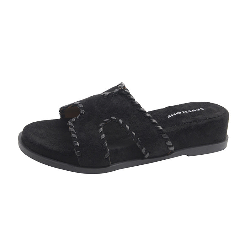 Damen Riemchen-Pantoletten mit handgearbeiteten Details EB