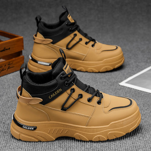 Damen modische High-Top Sneakers mit rutschfester Sohle und gestochen scharfem Design EB
