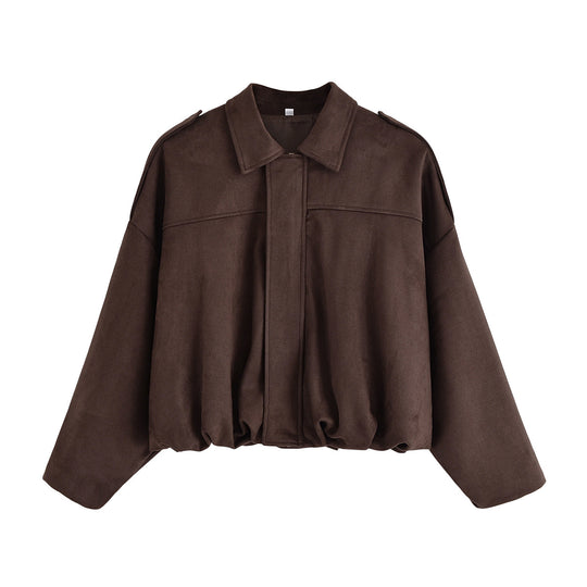 Damen modische Oversized-Jacke im lässigen Look EB