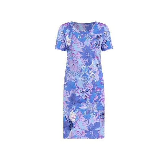 Damen Kurzarmkleid mit floralem Druck EB