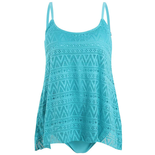 Damen elegantes Strandtop mit modischem Lochmuster EB