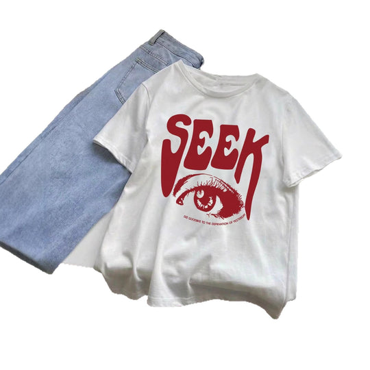 Damen T-Shirt mit auffälligem Grafikdruck EB