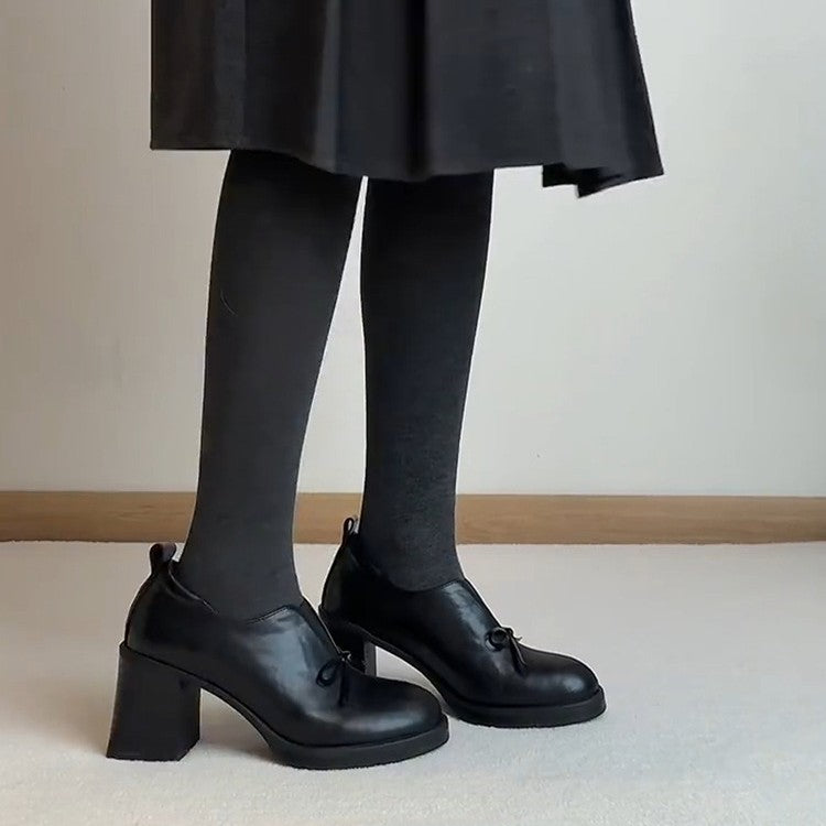 Damen elegante Halbschuhe mit praktischem Schlupfdesign und dekorativem Schleifenakzent EB
