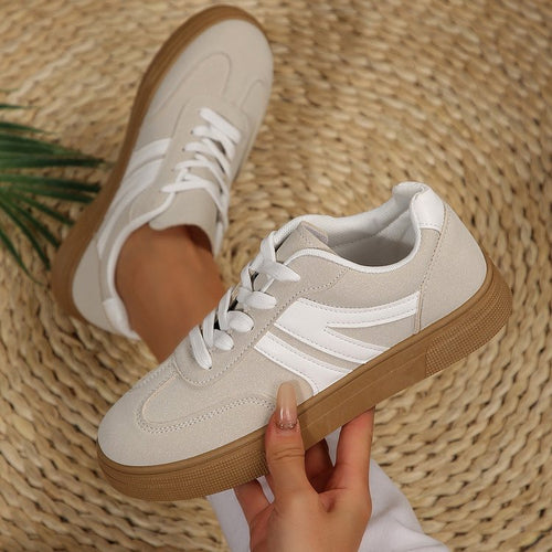 Damen Sportliche Freizeit Sneakers mit atmungsaktivem Obermaterial EB