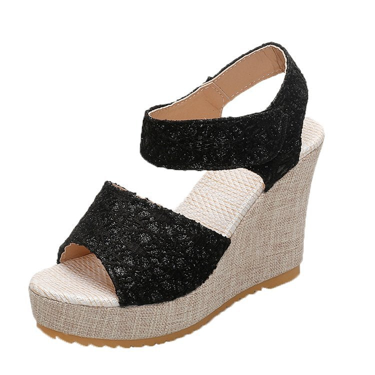 Damen Plateau-Sandalen mit elegantem Riemchen-Design EB