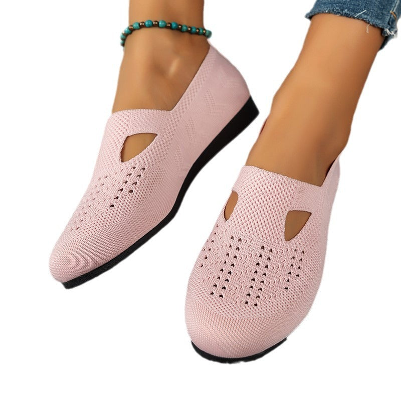 Damen atmungsaktive Filzschuhe mit offenem Design EB