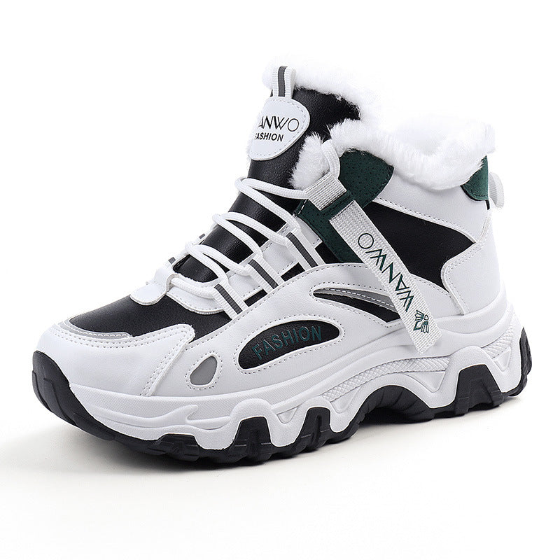 Damen modische Winter Sneakers mit kuscheligem Innenfutter und robustem Profil EB