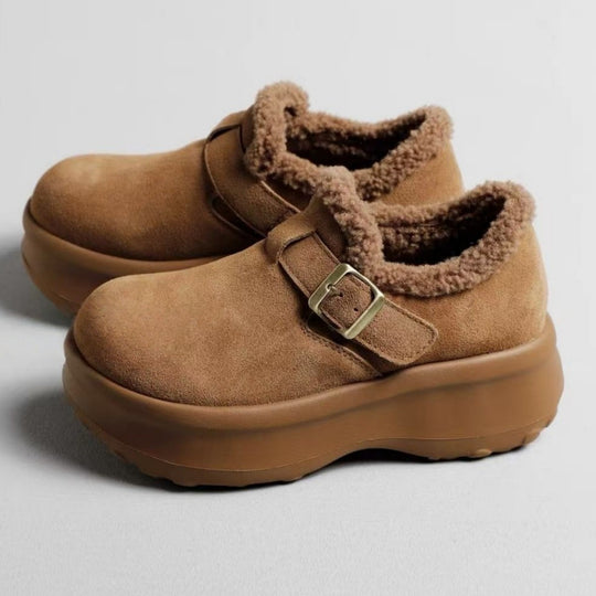 Damen Komfortable Clogs mit elegantem Kunstfellfutter EB
