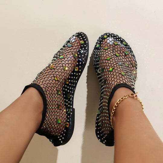 Damen Netz-Schuhe mit funkelnden Akzenten EB