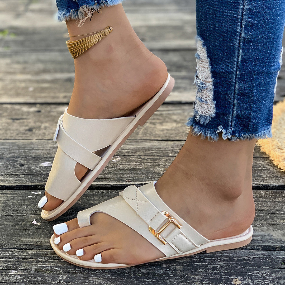 Damen Elegante und komfortable Freizeit-Sandalen mit Verzierung EB