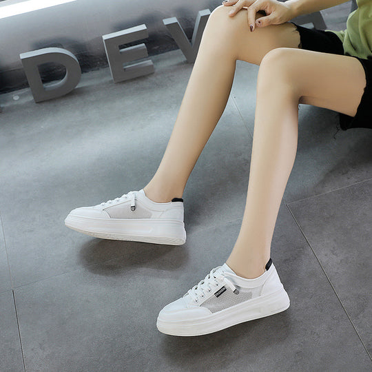 Damen modische Freizeitsneaker mit atmungsaktiver Mesh-Oberfläche und stoßdämpfendem Sohlenprofil EB
