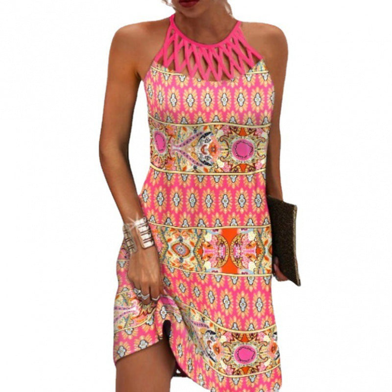 Damen Neckholder Kleid mit funkelndem Gradient-Design EB