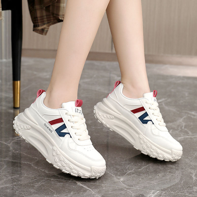 Damen modische Chunky Sneakers mit ergonomischer Dämpfung und strapazierfähigem Obermaterial EB