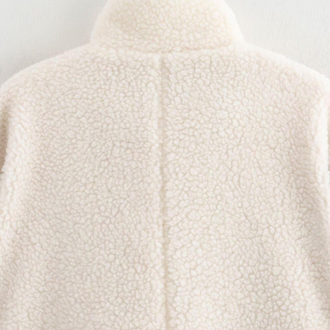 Damen fleecegefütterte Übergangsjacke mit hohem Kragen und praktischen Taschen EB