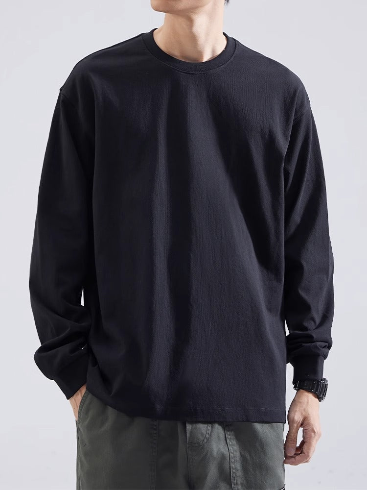 Damen lässiges Langarmshirt aus hochwertiger Baumwolle EB
