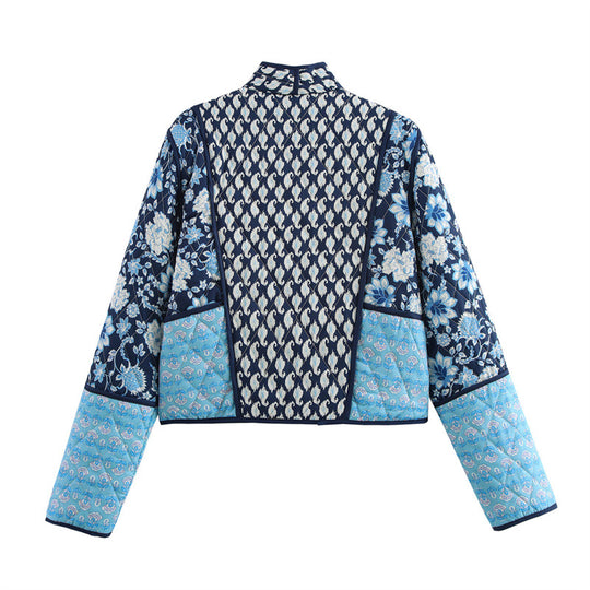 Damen Stilvolle Patchwork-Jacke EB