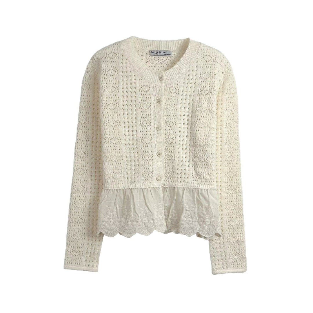 Damen Strickjacke mit voluminösem Saum und eleganten Details EB