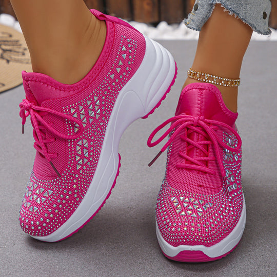 Damen Sportliche Sneaker mit atmungsaktivem Obermaterial und Komfortsohle EB