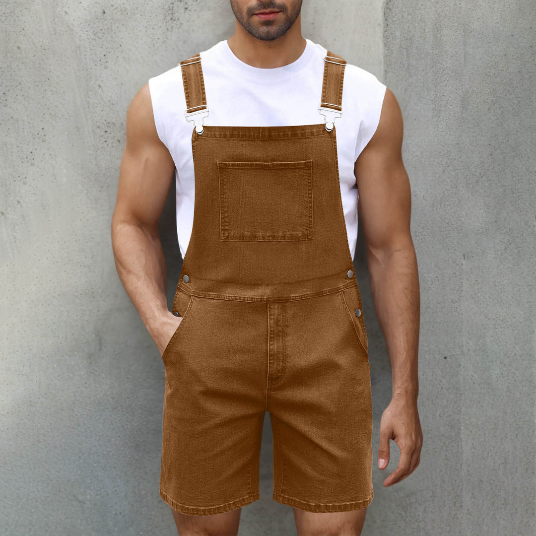 Herren Lässige Denim-Latzhose EB