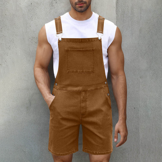 Herren Lässige Denim-Latzhose EB