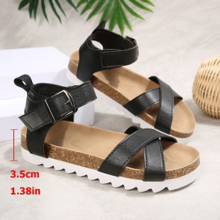 Damen bequeme Sandalen mit verstellbarem Riemen und komfortablem Fußbett EB