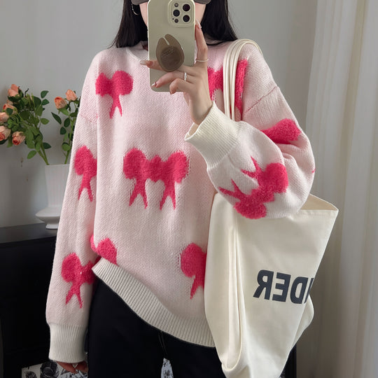 Damen kuscheliger Strickpullover mit verspieltem Muster EB