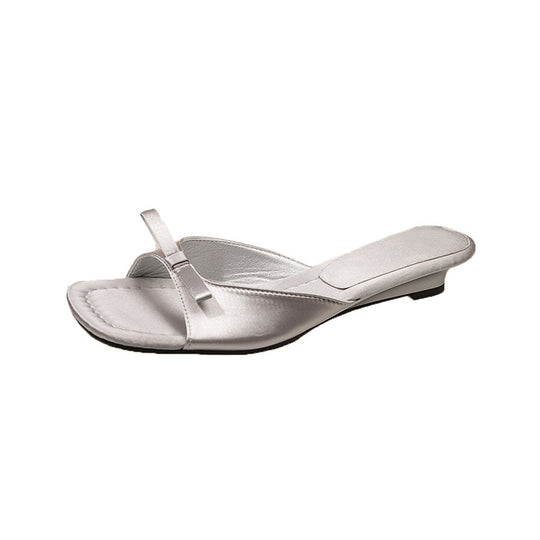 Damen elegante Riemen-Sandaletten mit modischer Schleifenapplikation EB