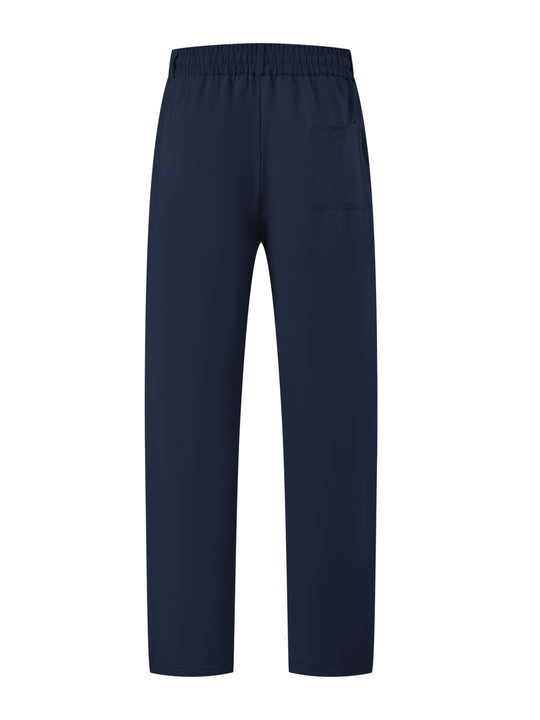 Damen Leichte Relaxhose mit elastischem Bund, geradem Schnitt & aufgesetzter Gesäßtasche EB