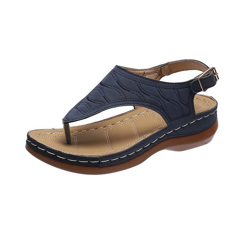 Damen Zehentrenner-Sandalen mit ergonomischem Fußbett und verstellbarem Riemendesign EB