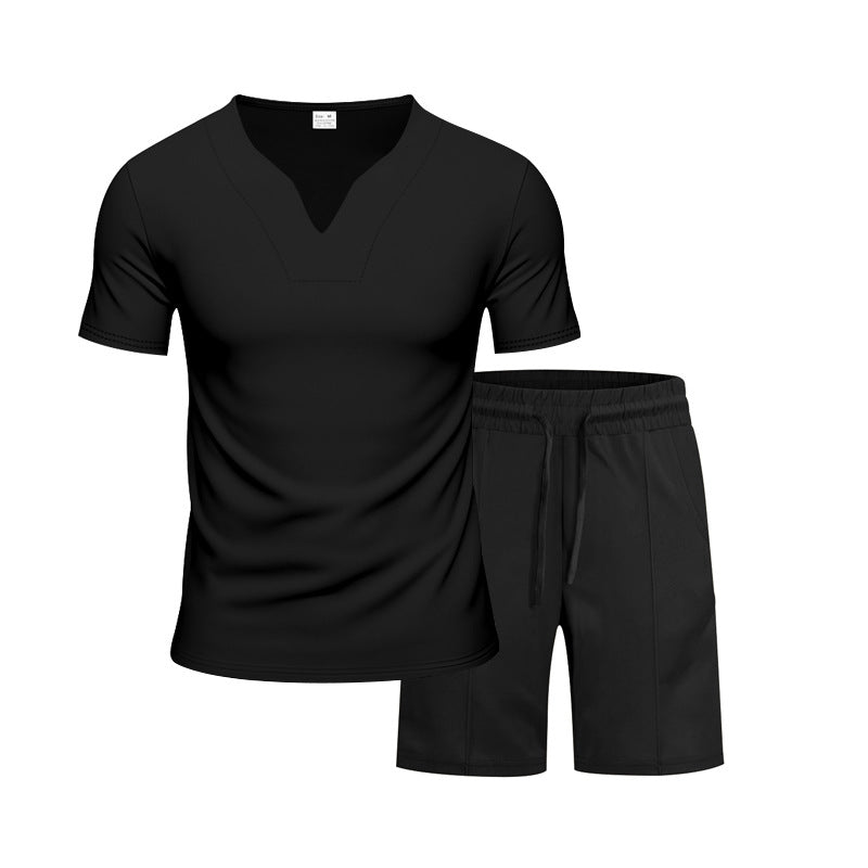 Herren Sportanzug mit V-Ausschnitt und elastischem Bund EB