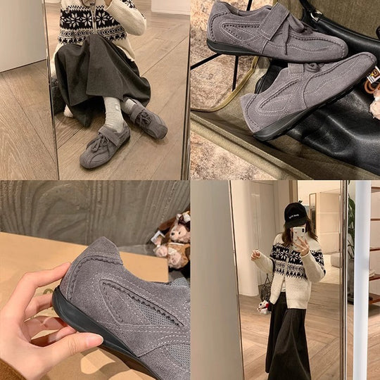 Damen Sportliche Freizeitschuhe mit praktischem Klettverschluss und atmungsaktivem Obermaterial EB