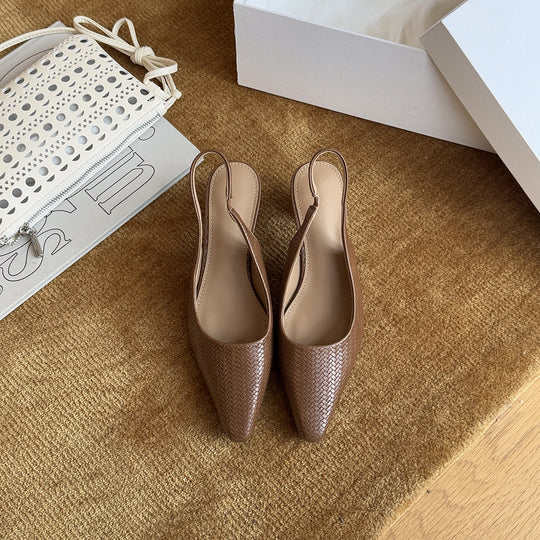 Damen Slingpumps mit stylischem Flechtmuster EB