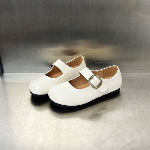 Damen Ballerinas mit elegantem Riemen und strukturiertem Obermaterial EB