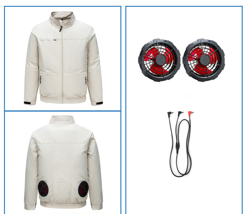 Unisex nan Niederspannungs Lüfter-Set für Kühljacken mit drei kompakten Ventilatoren und Y-Anschluss R&B