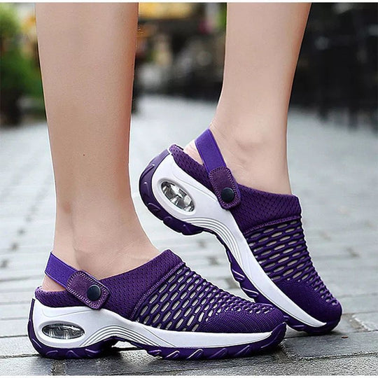 Unisex Atmungsaktive Mesh-Clogs mit verstellbarem Fersenriemen und rutschfester Sohle EB