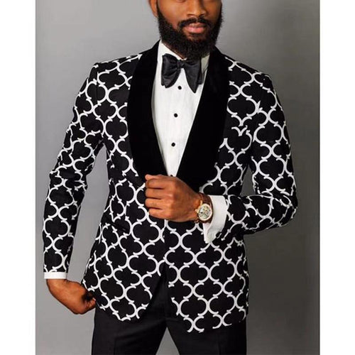Herren eleganter Designer-Sakko mit auffälligem Muster EB