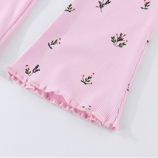 Mädchen Schlagleggings mit floralem Muster EB