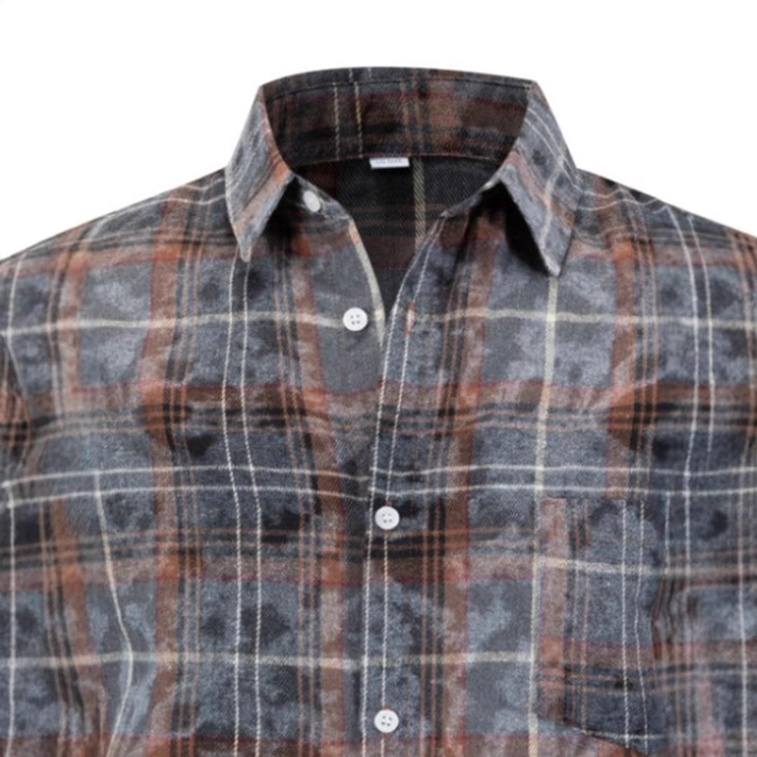 Herren Checkered Flanellhemd EB