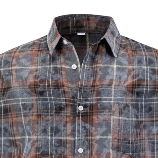 Herren Checkered Flanellhemd EB